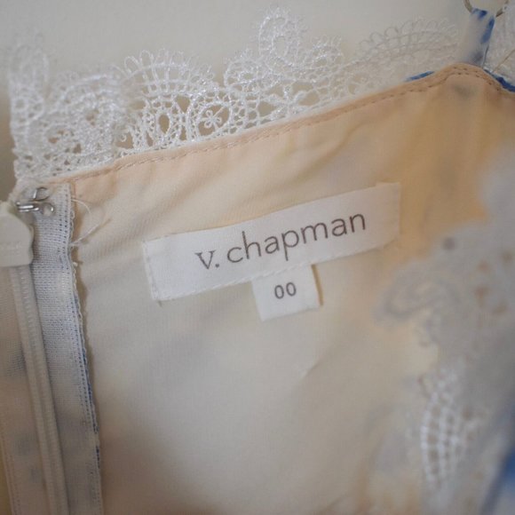 V. CHAPMAN The Daffodil Dress in French Floral Blue - Picture 9 of 16